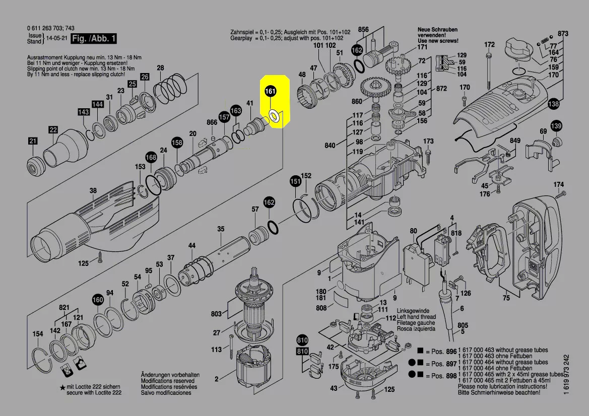 Joint réf. 1 610 210 145 Bosch